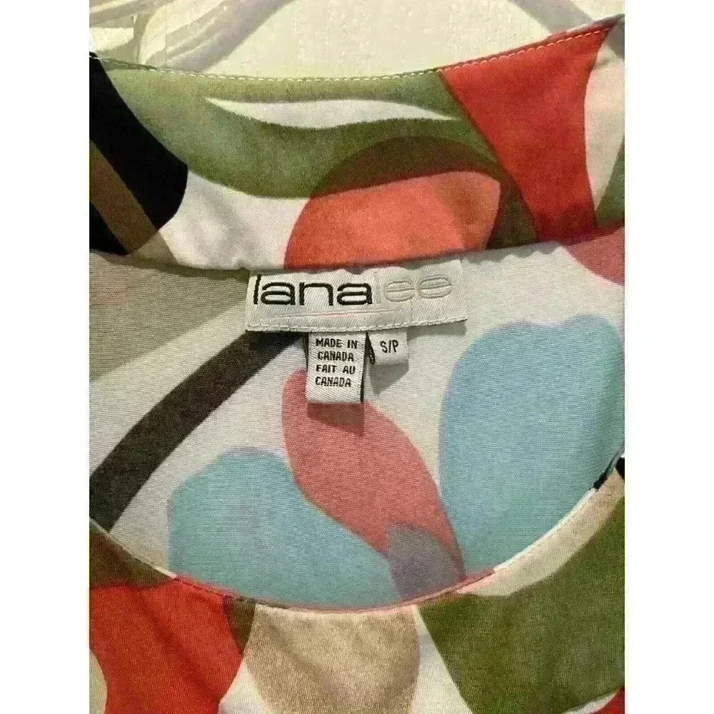 Lana Lee Women Multi Colored Career Sleeveless Top S - Picture 2 of 3